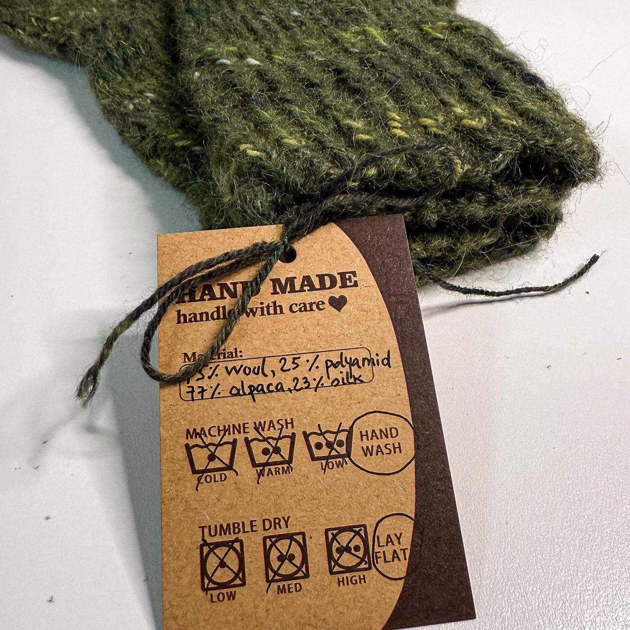 Wool & alpaca socks, forest green, photo 4