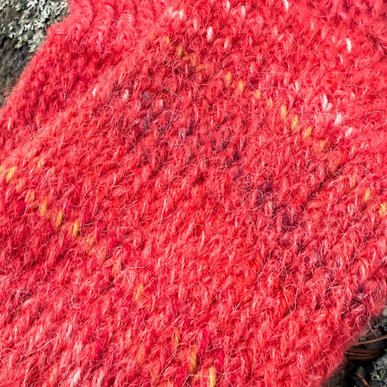 Red alpaca wool socks, photo 4
